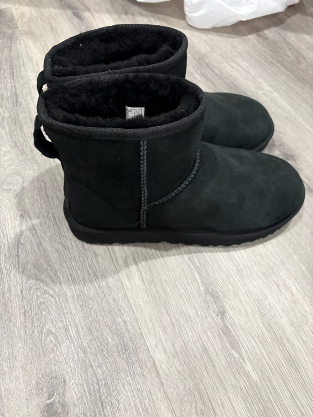 UGG Black Short Shearling Boots - Picture 2 of 4